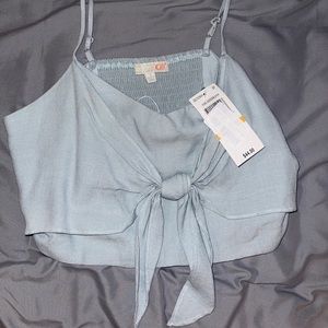 Light blue Crop Top